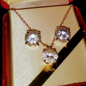 Genuine Austrian crystal earrings and necklace